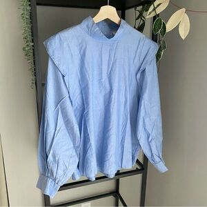 NWT Everlane Cotton Wing Sleeve Mockneck Top